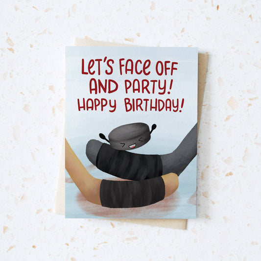 Ice Hockey Birthday Greeting Card