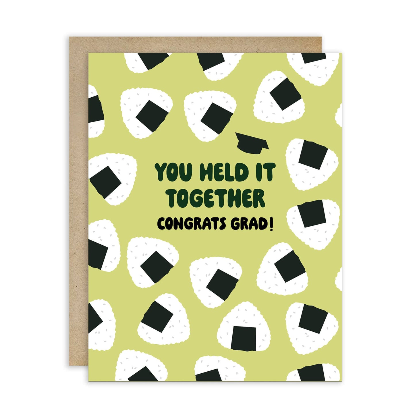 Onigiri Graduation Card | Funny Japanese Rice Ball Food Congrats