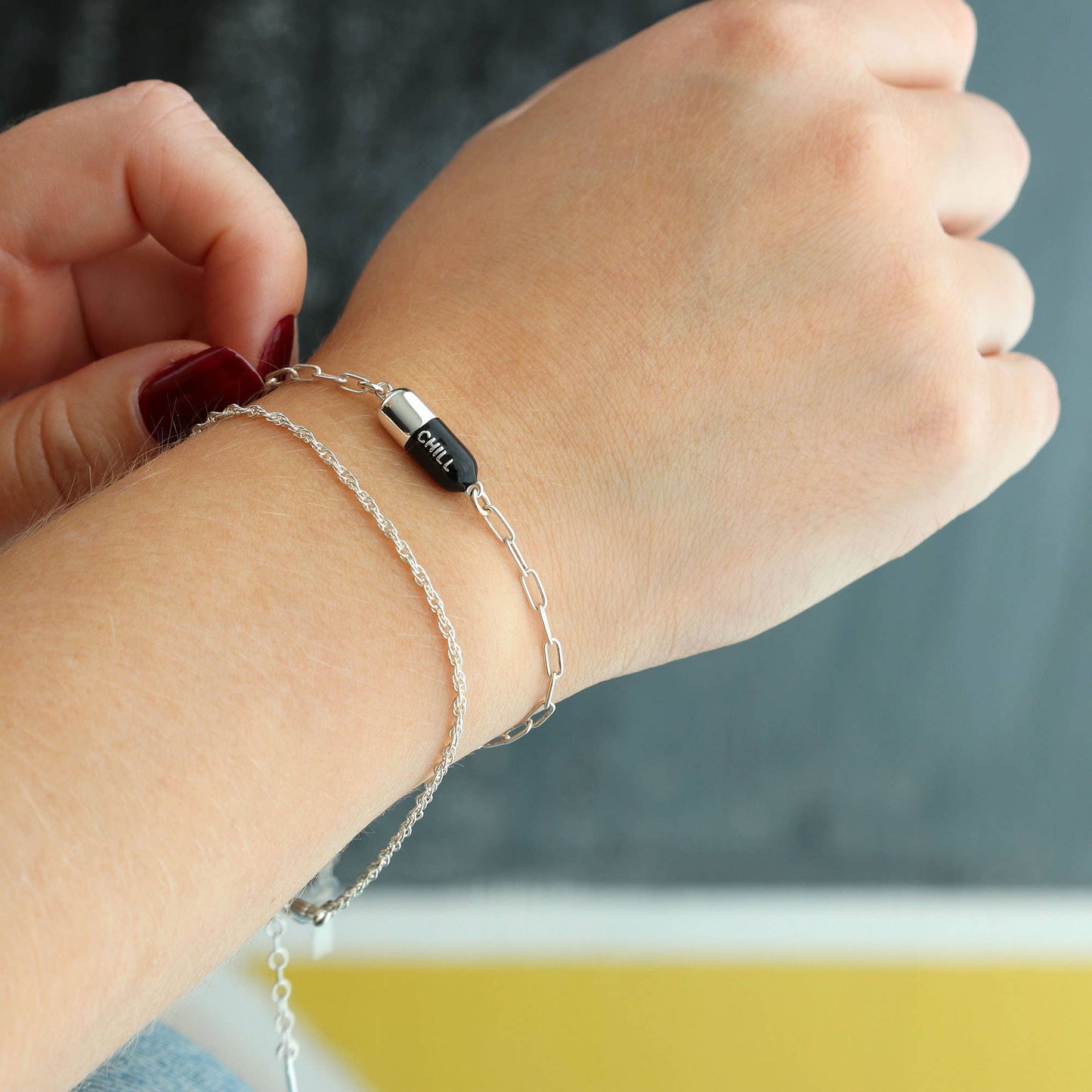 Chill Pill Charm Bracelet 18K Gold Vermeil