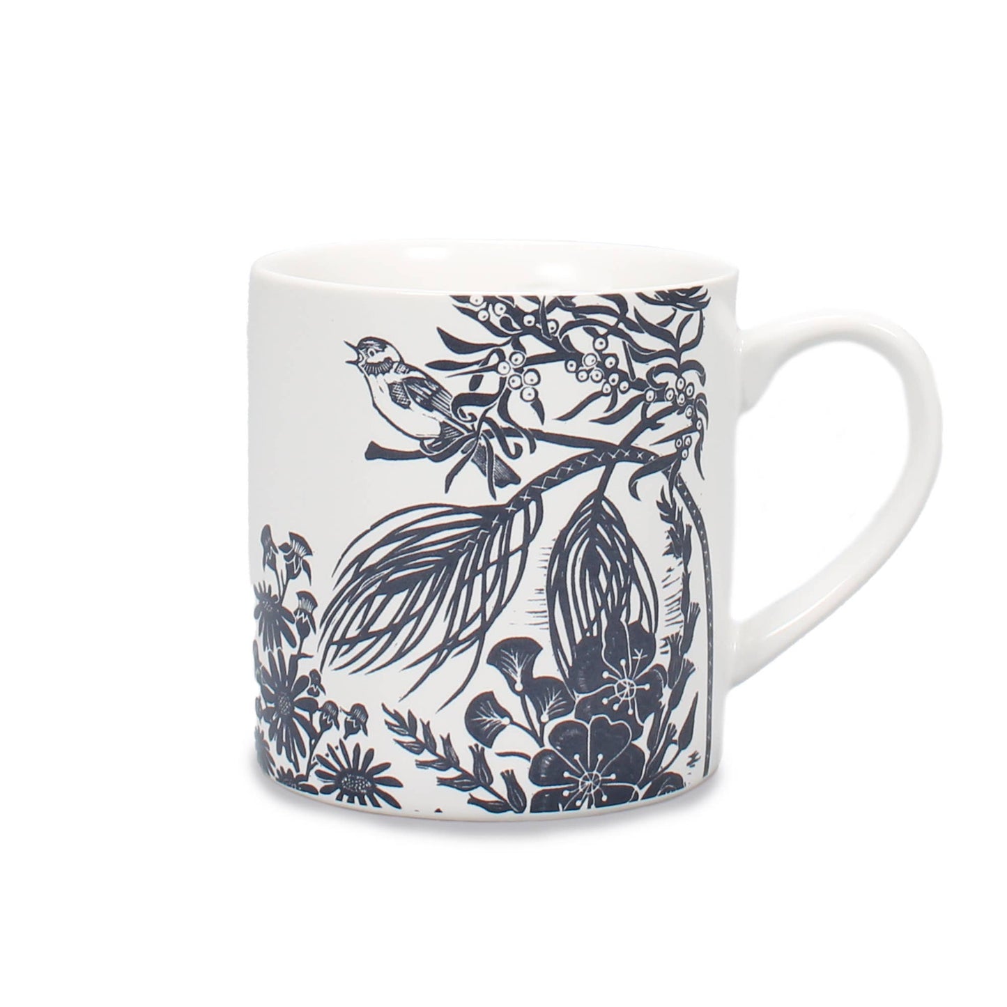 Ceramic Mug Woodland Navy Bird