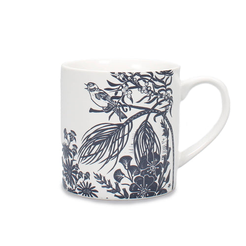 Ceramic Mug Woodland Navy Bird - Front & Company: Gift Store