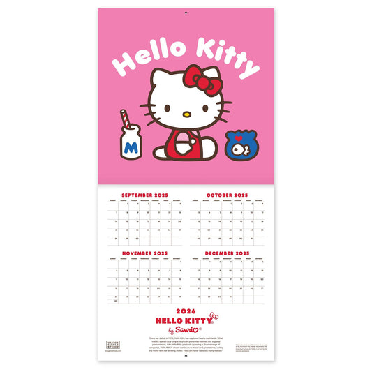 2026 Hello Kitty Playful Pink Calendar 12" x 12" Calendar