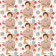 Load image into Gallery viewer, Harry Styles Strawberry  Wrapping Paper - Roll of 3 Sheets
