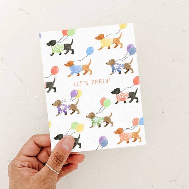 Let's Party Dog Birthday Card