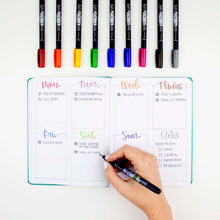 Load image into Gallery viewer, Fudenosuke Colors Calligraphy Brush Pens - 10-Pack
