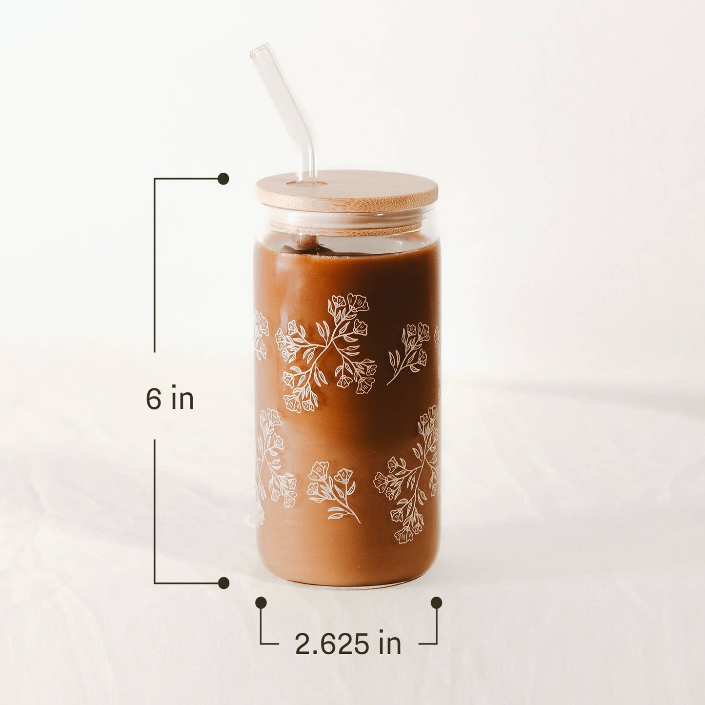 Ghosts 17 oz Can Glass w/ Straw & Lid - Halloween Gift