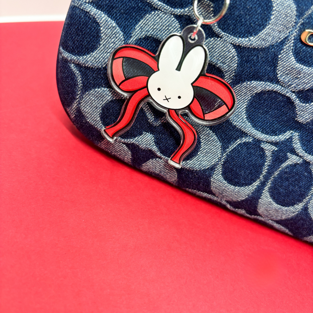 Bunny Bow|Strawberry Trinkets|  Acrylic Charm