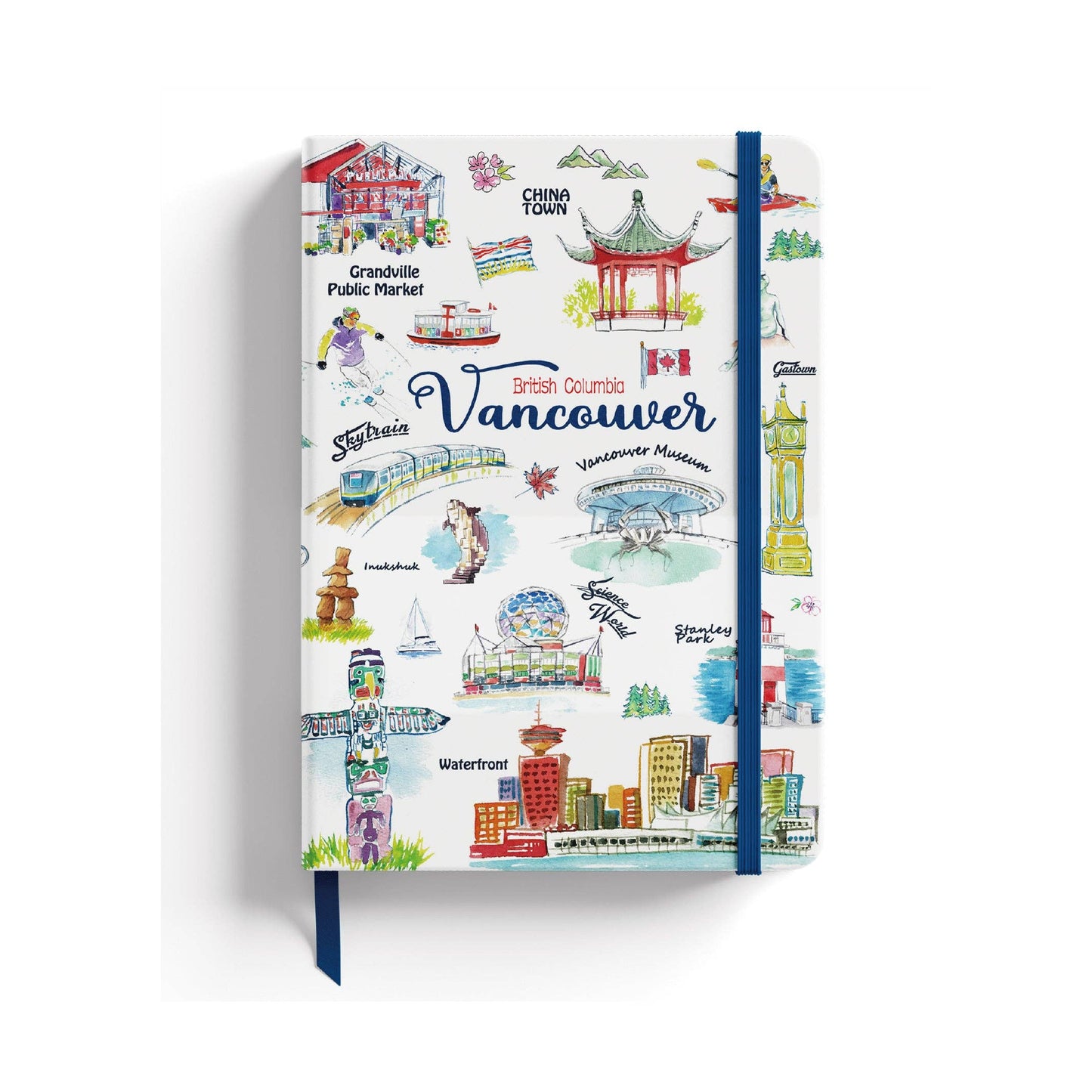 Vancouver B6 Notebook - Illustrated City Landmarks Travel Journal