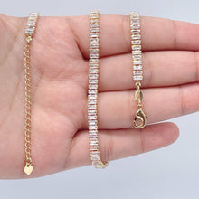 Load image into Gallery viewer, Gorgeous 18k Gold Filled Baguette Cubic Zirconia Necklace Or Bracelet
