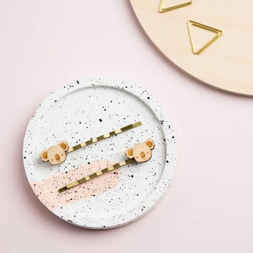 Wooden Koala Hair Slides - Front & Company: Gift Store