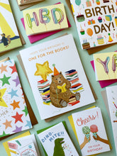 Load image into Gallery viewer, Reading Bear Birthday Card
