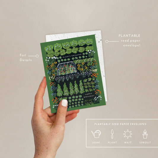 Garden Greenhouse - Birthday Card