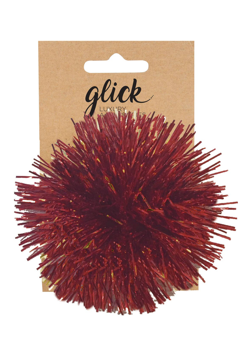 TINSEL POM POM RED