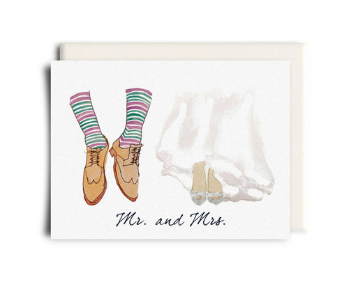 Mr. & Mrs. Shoes | Wedding Greeting Card - Front & Company: Gift Store