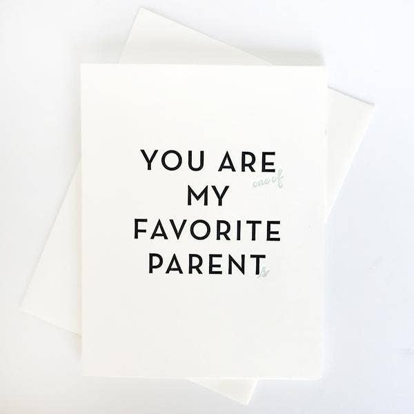 Favorite Parent - Letterpress Mother's and Father's Day Card