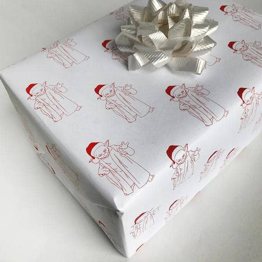 Christmas It Is Gift Wrapping Paper - Roll of 3 Sheets