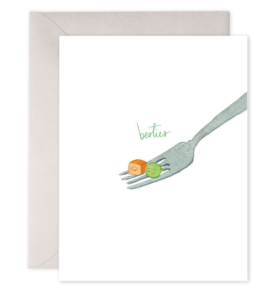 Besties Pea + Carrot | Friendship Greeting Card