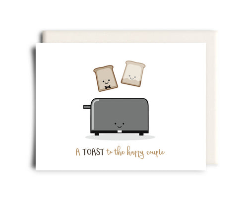 A Toast to the Happy Couple | Wedding Greeting Card - Front & Company: Gift Store