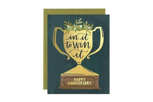 Anniversary Trophy Greeting Card - Front & Company: Gift Store