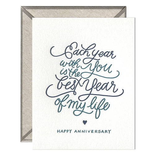 Each Year With You - Love + Anniversary card - Front & Company: Gift Store