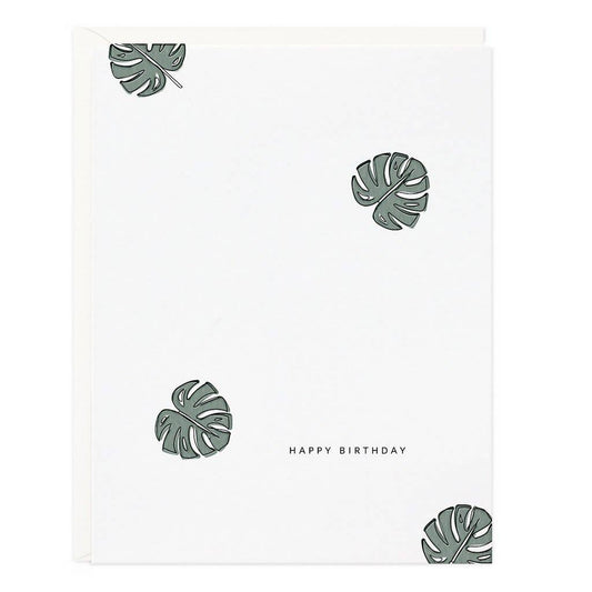 Philodendron Birthday Greeting Card