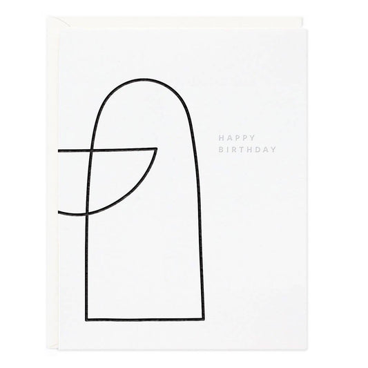 Birthday Outlines Greeting Card