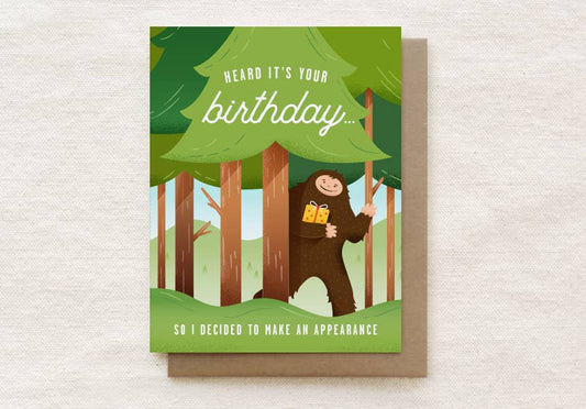 Bigfoot - Birthday Card