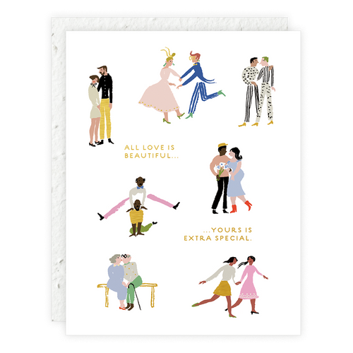 All Love Is Beautiful - Wedding/Engagement Card - Front & Company: Gift Store