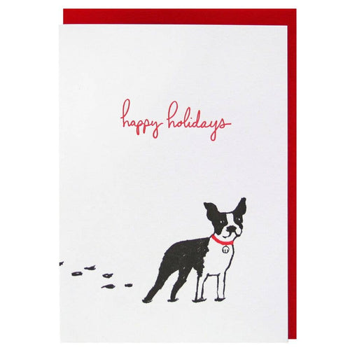 Boston Terrier Holiday Card - Front & Company: Gift Store