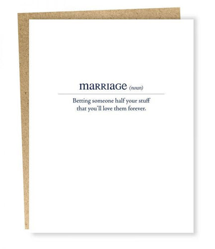 #154: Marriage Definition Card - Front & Company: Gift Store