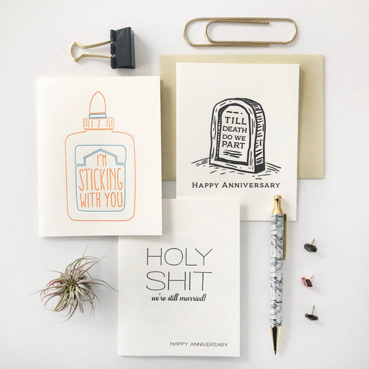 Holy Shit You're Married - Letterpress Wedding Congrats Card