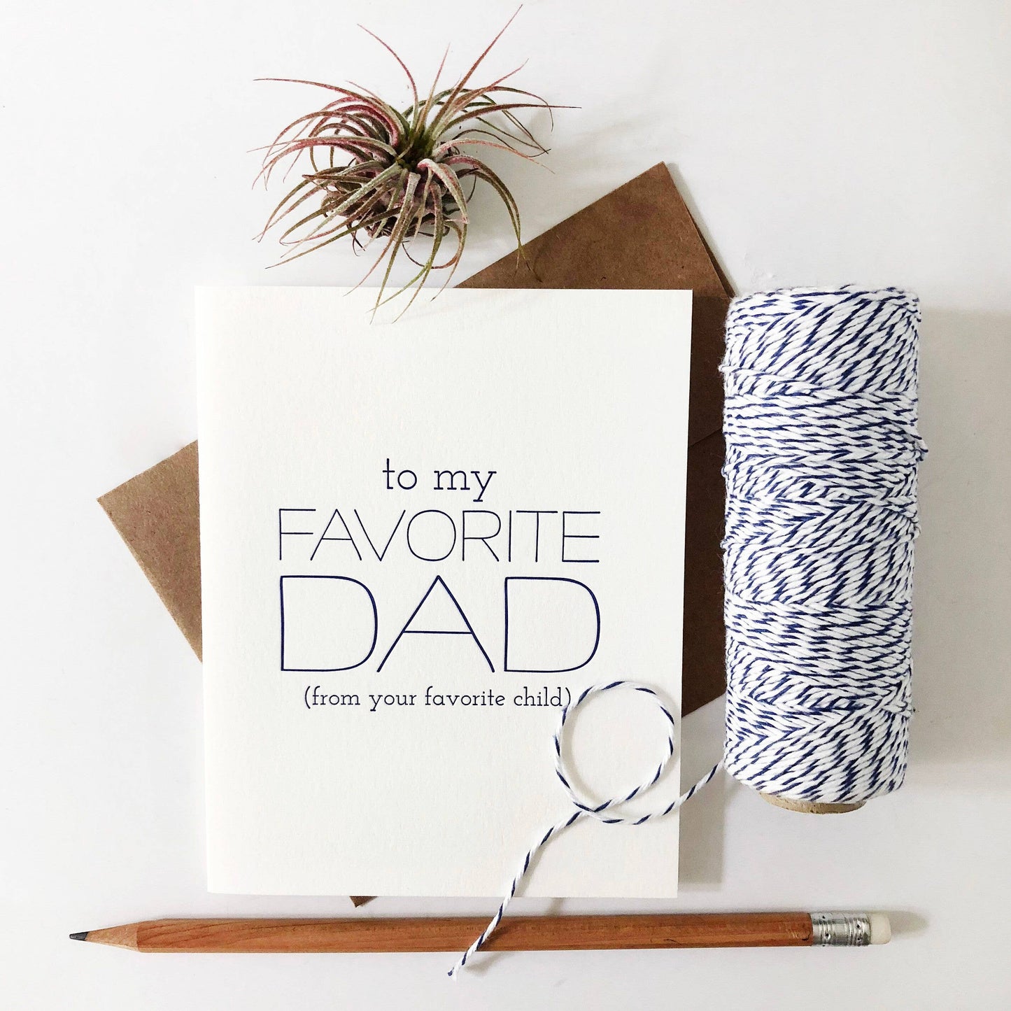 Favorite Dad - Letterpress Father's Day Greeting Card