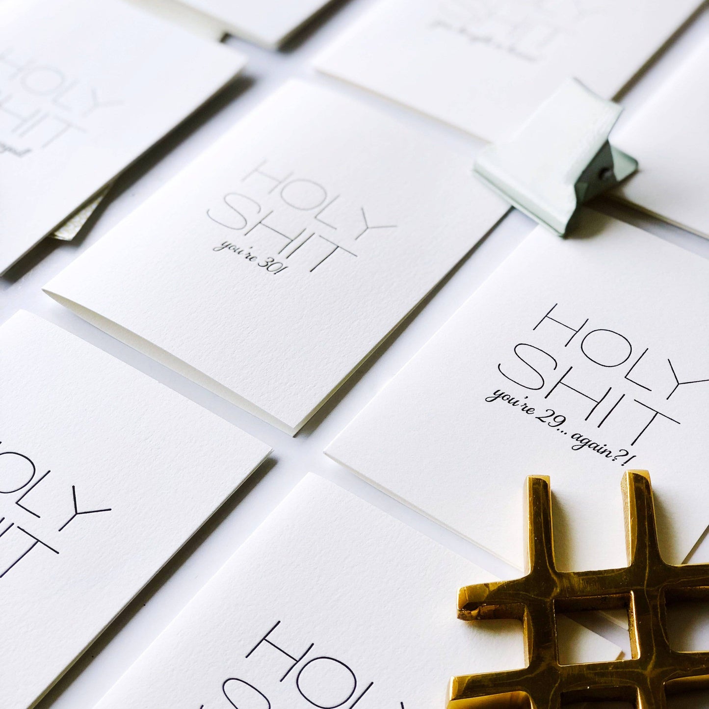 Holy Shit 70 - Letterpress Birthday Greeting Card