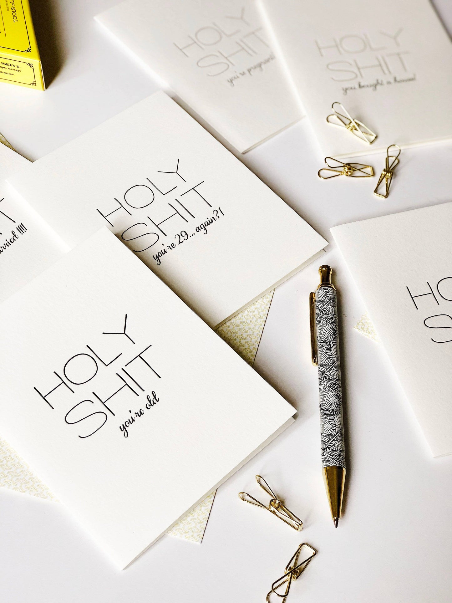 Holy Shit Pregnant - Letterpress Baby Congrats Card