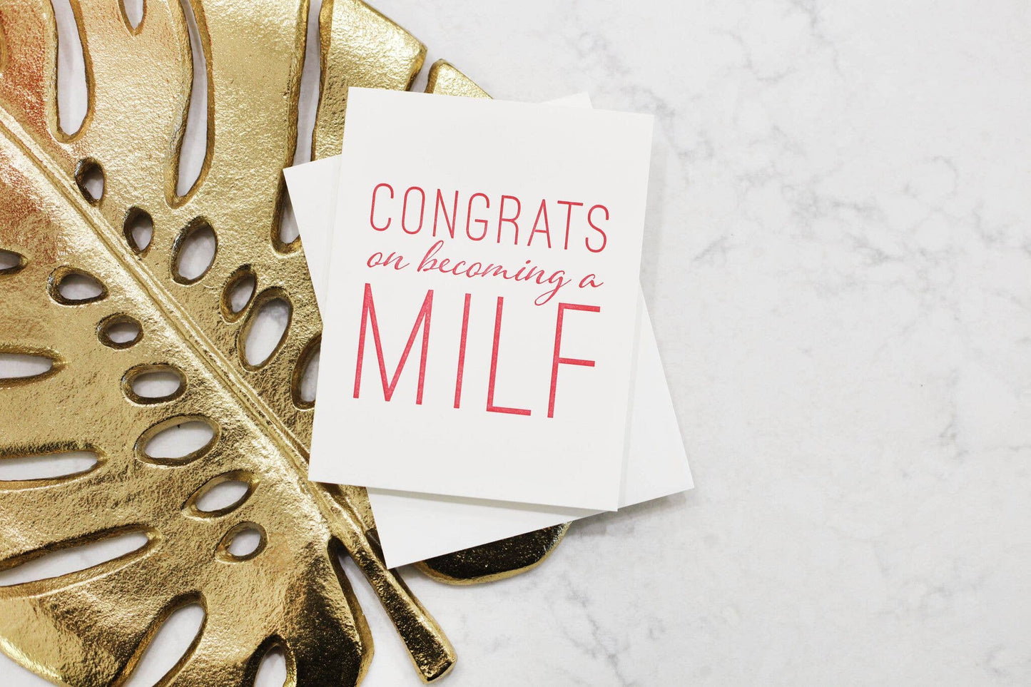 MILF - Letterpress Mother's Day New Baby Congrats Card
