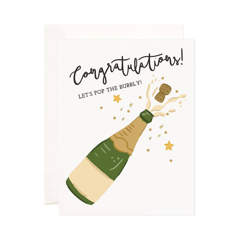 Bubbly Congrats Greeting Card - Congratulations Card - Front & Company: Gift Store