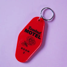 Load image into Gallery viewer, Rosebud Motel Keychain - Schitt&#39;s Creek Motel Key Fob
