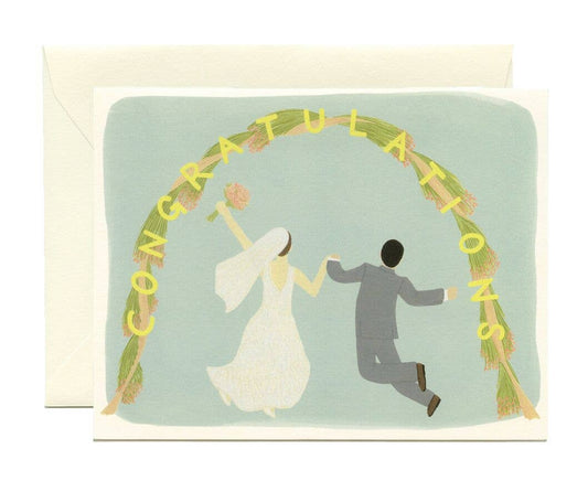 Bride & Groom Arch Wedding Card