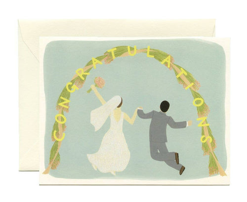 Bride & Groom Arch Wedding Card - Front & Company: Gift Store