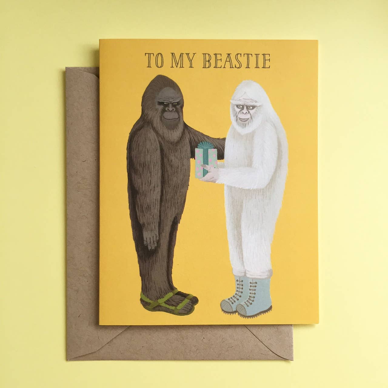 Beastie Bigfoot & Yeti Birthday Card