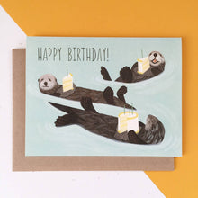 Load image into Gallery viewer, Otter Birthday Card
