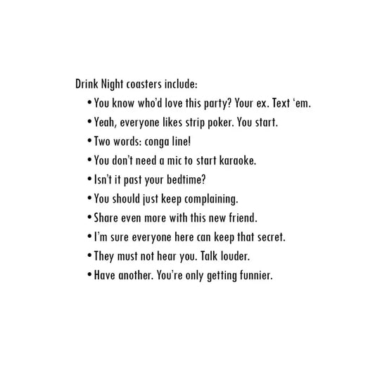 Drink Night Coasters - Funny Gift For Friend