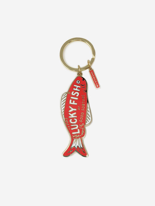Good Fortune Fish Enamel Keychain