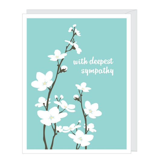 Apple Blossom Sympathy Greeting Card