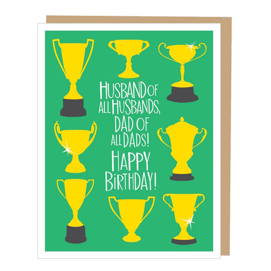 Trophy Husband of all Husbands Birthday Card