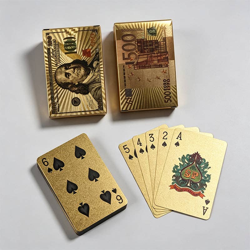 Dollar Pattern Waterproof Playing Cards