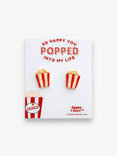 Load image into Gallery viewer, Popcorn Clay Stud Earrings | Foodie Lover Gift
