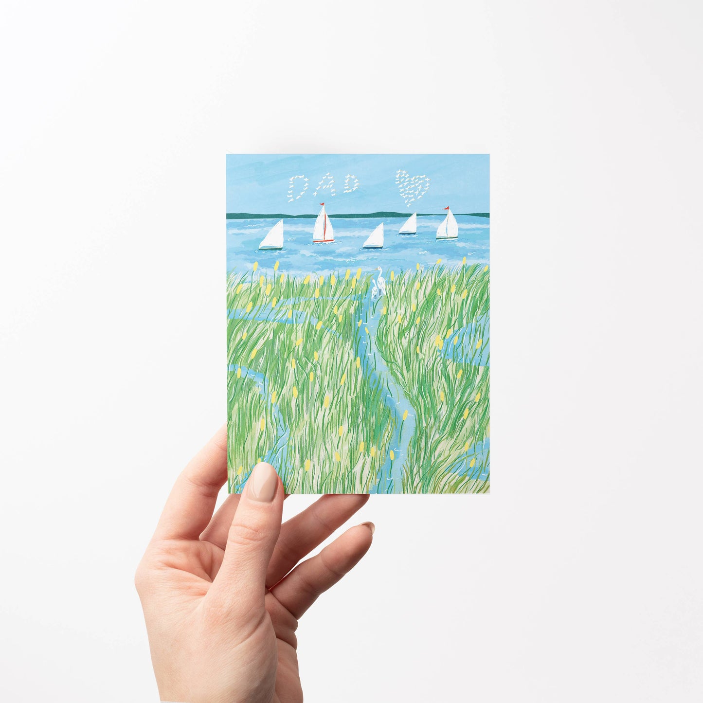 Dad Marsh Birds Greeting Card