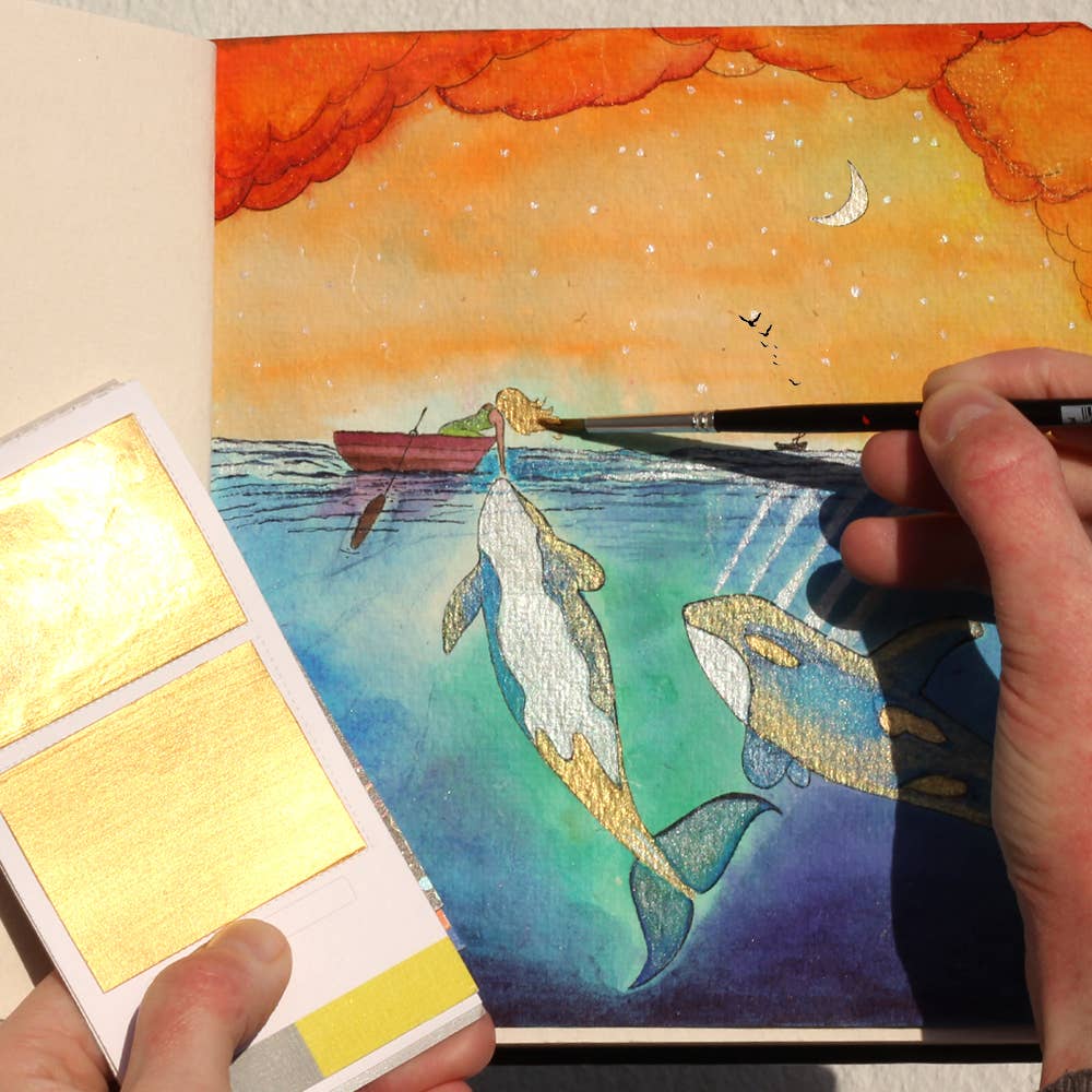 Metallic Colorsheets | 10 Watercolors | Portable Paint