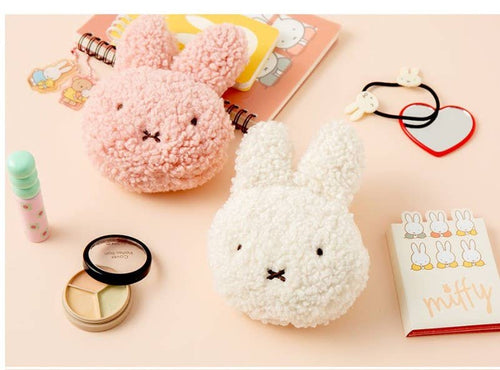 Miffy Fluffy 3D Face Multi Pouch Purse - Front & Company: Gift Store